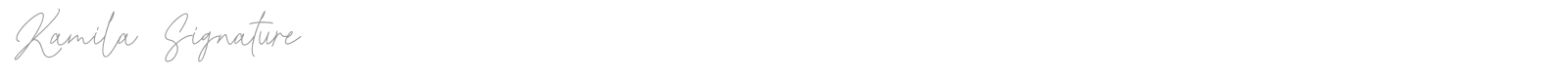 Kamila Signature font preview